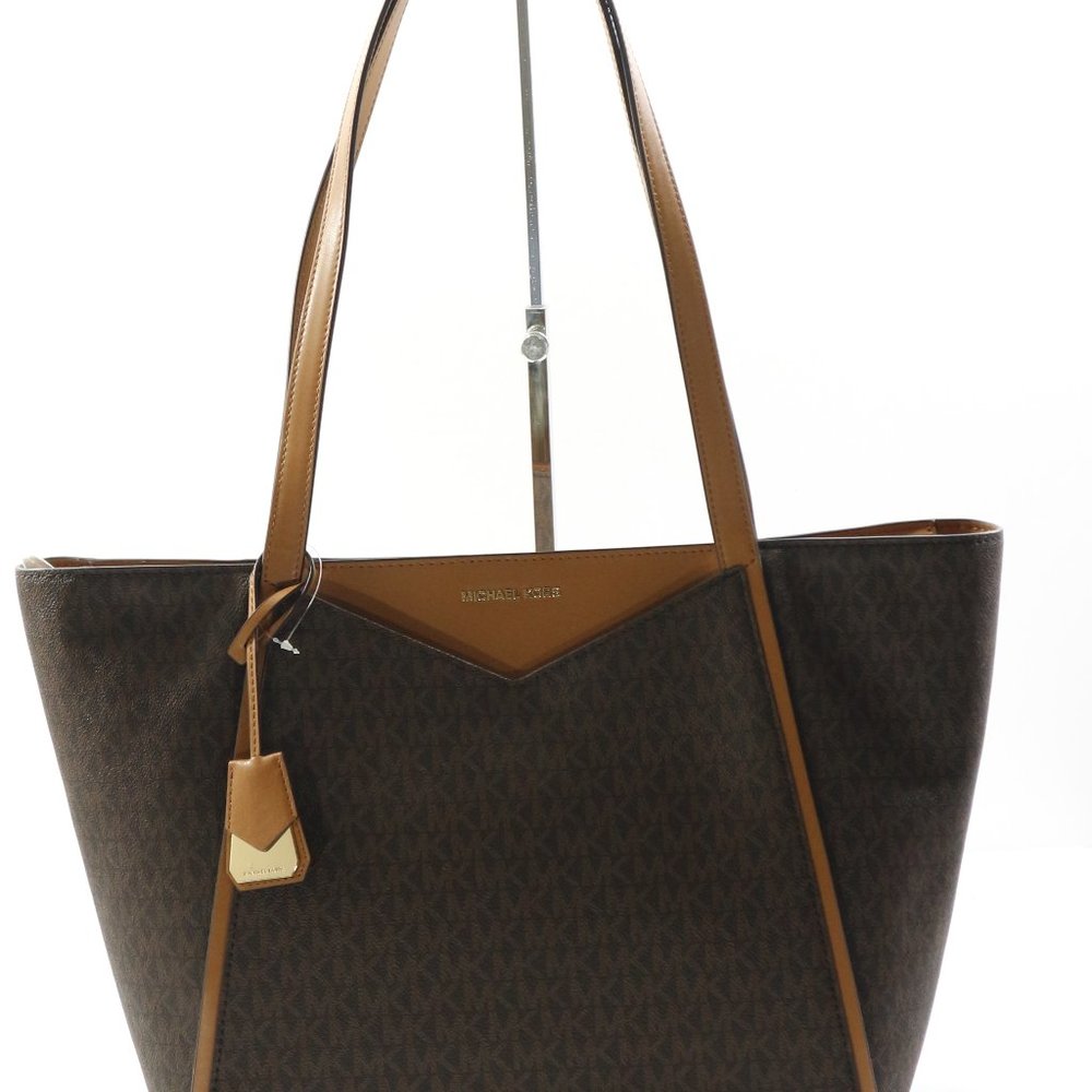 Michael Kors Whitney LARGE  TZ Leather Tote Brown